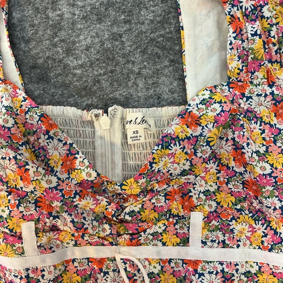 For Love & Lemons Floral Puff Sleeve Dress Size XS - Picture 3 of 4